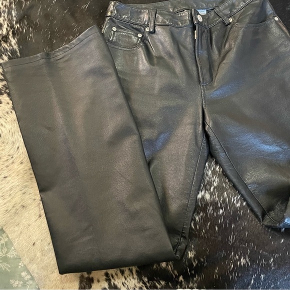 Jeanology 100% Leather Pants! Size 6 T NWOTS‎ Measures 30 X 10.5 X 33 Lined - Picture 5 of 8